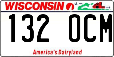 WI license plate 132OCM