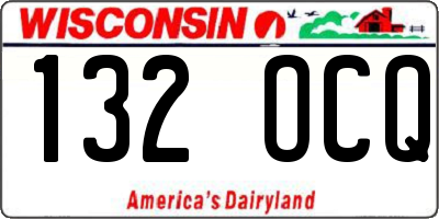 WI license plate 132OCQ