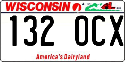 WI license plate 132OCX