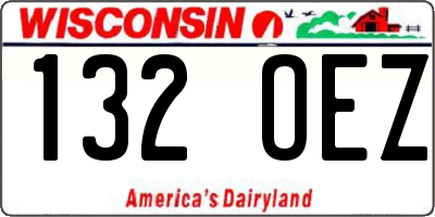 WI license plate 132OEZ