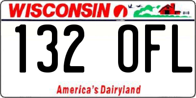 WI license plate 132OFL