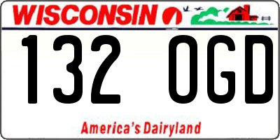 WI license plate 132OGD