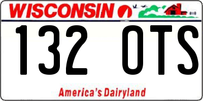 WI license plate 132OTS