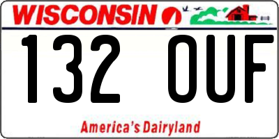 WI license plate 132OUF