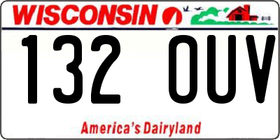 WI license plate 132OUV