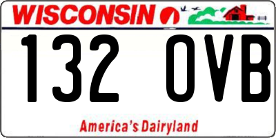 WI license plate 132OVB