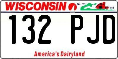 WI license plate 132PJD
