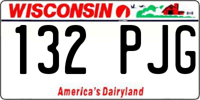 WI license plate 132PJG