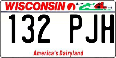 WI license plate 132PJH