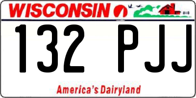WI license plate 132PJJ