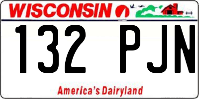 WI license plate 132PJN