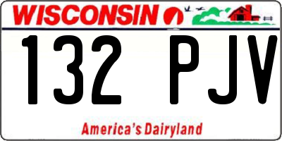 WI license plate 132PJV
