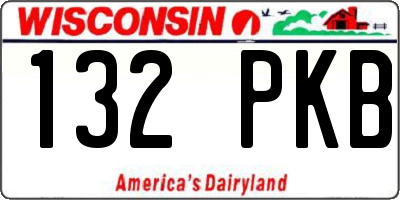 WI license plate 132PKB