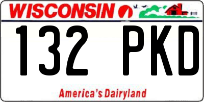 WI license plate 132PKD