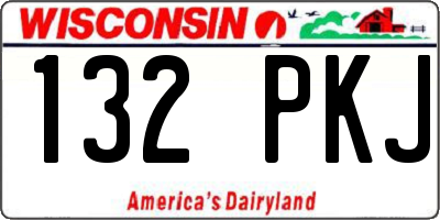 WI license plate 132PKJ