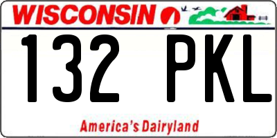 WI license plate 132PKL