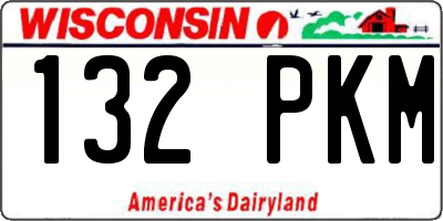 WI license plate 132PKM