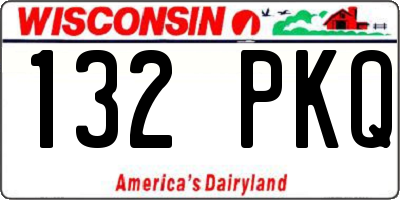 WI license plate 132PKQ