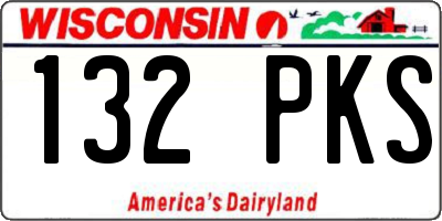 WI license plate 132PKS