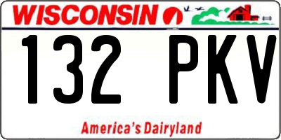 WI license plate 132PKV