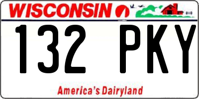 WI license plate 132PKY
