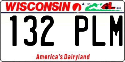 WI license plate 132PLM