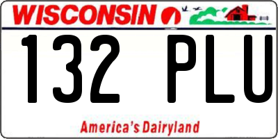 WI license plate 132PLU