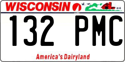 WI license plate 132PMC