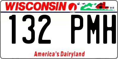 WI license plate 132PMH
