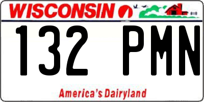 WI license plate 132PMN