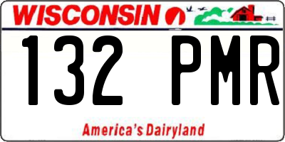 WI license plate 132PMR