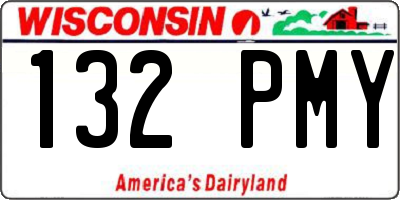 WI license plate 132PMY