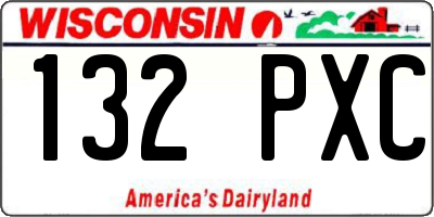 WI license plate 132PXC