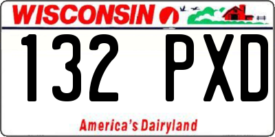 WI license plate 132PXD