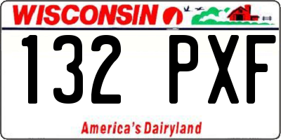 WI license plate 132PXF