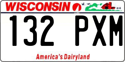 WI license plate 132PXM