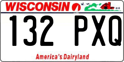 WI license plate 132PXQ