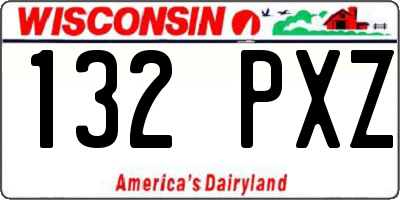 WI license plate 132PXZ
