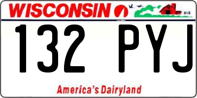 WI license plate 132PYJ