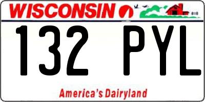WI license plate 132PYL