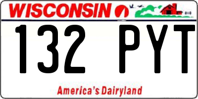WI license plate 132PYT