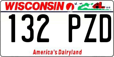 WI license plate 132PZD