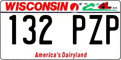 WI license plate 132PZP