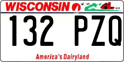 WI license plate 132PZQ