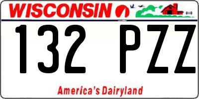 WI license plate 132PZZ
