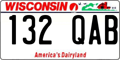WI license plate 132QAB