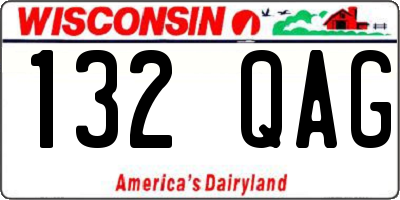 WI license plate 132QAG