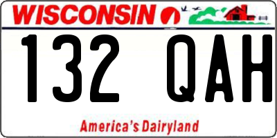 WI license plate 132QAH