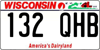 WI license plate 132QHB