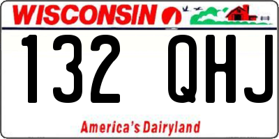 WI license plate 132QHJ